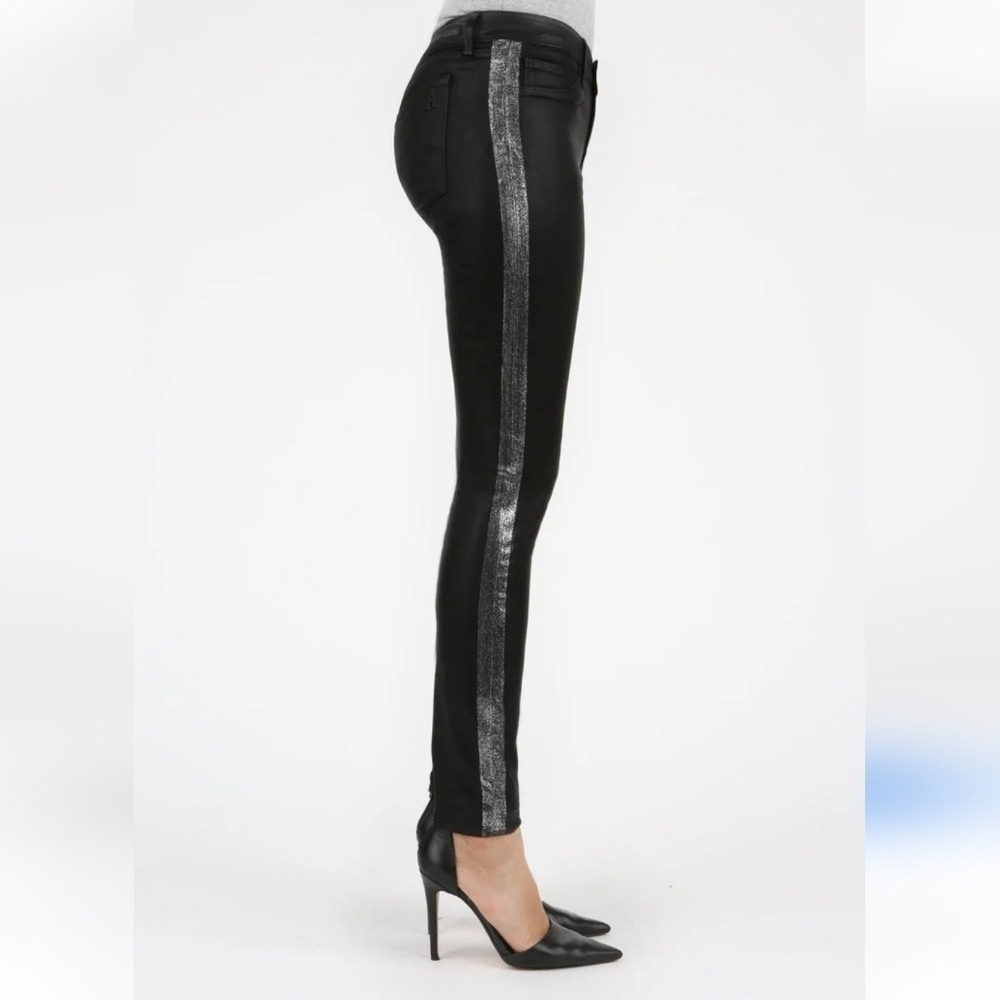 Articles of Society Sarah Skinny Bailey in Black and Metallic Silver size 30